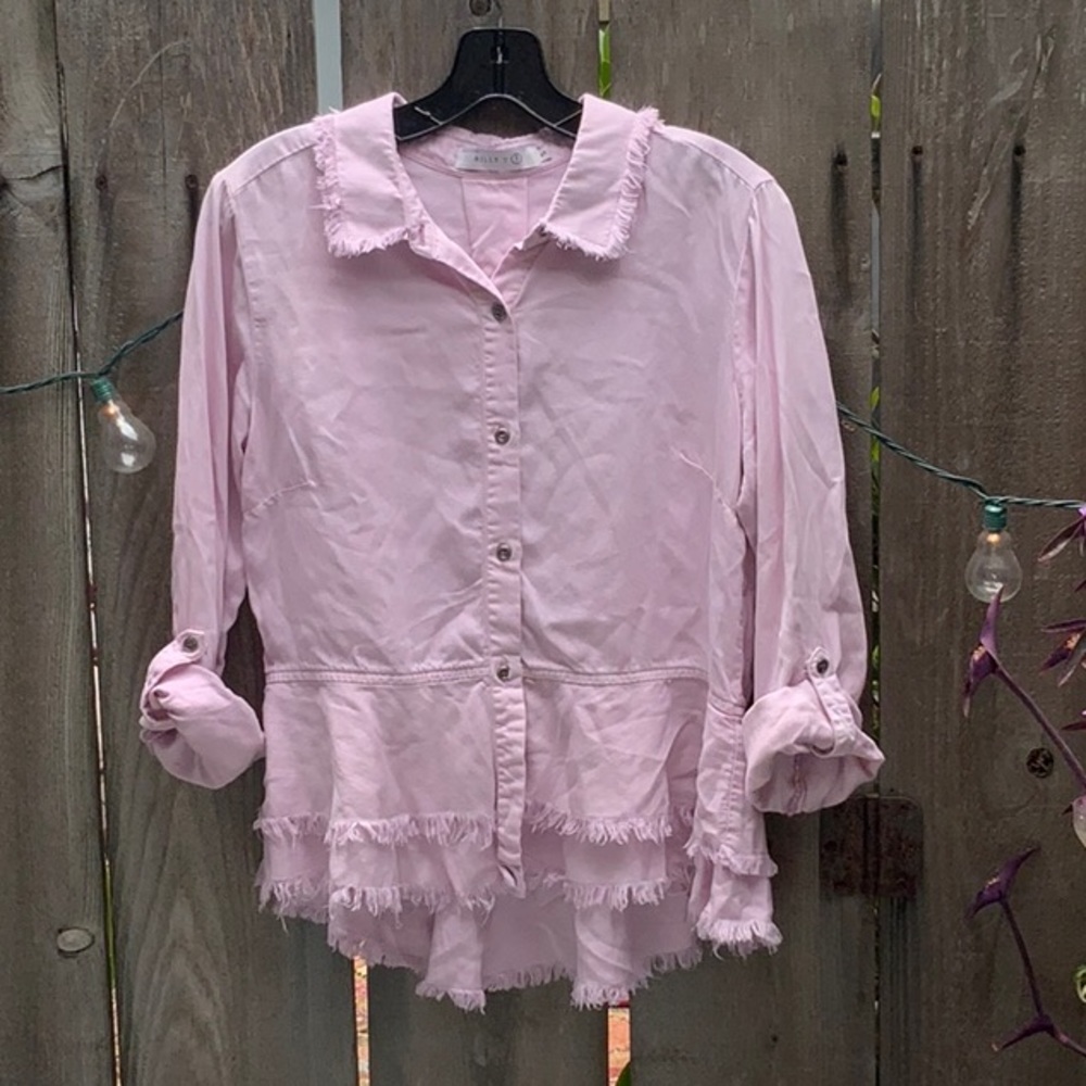 Raw Edge Button Down Sz S